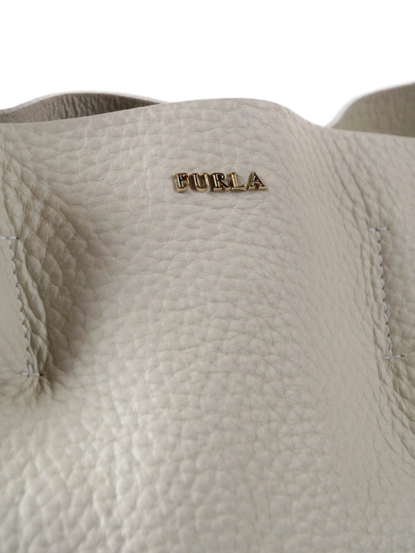 Capriccio M white leather hobo bag shop online: FURLA