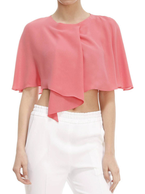 CAPUCCI: Top e canotte online - Top corto in seta