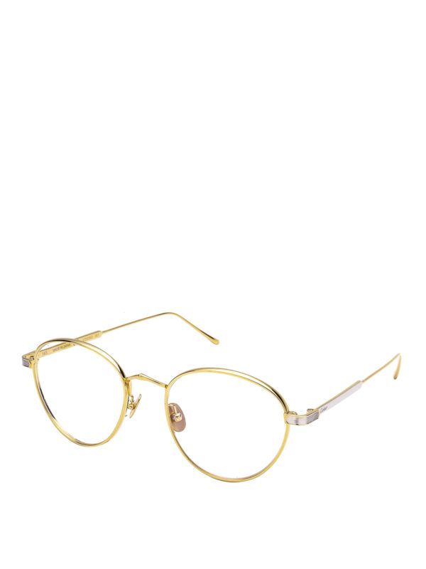 CARTIER: Glasses - Gold-tone titanium round eyeglasses