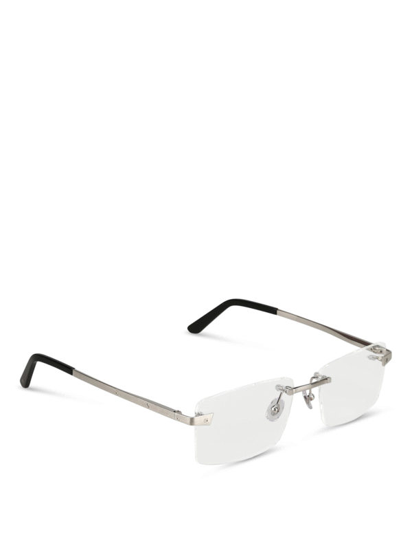 CARTIER: Glasses - Rectangular rimless optical glasses
