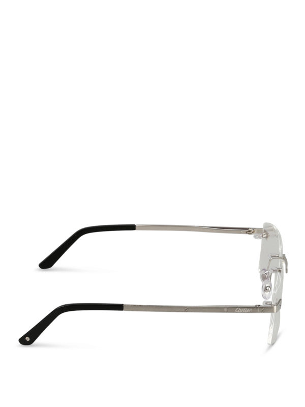 CARTIER: Glasses online - Rectangular rimless optical glasses