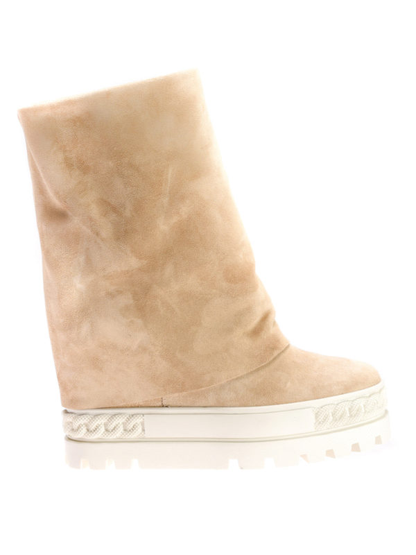 Casadei: stivali - Stivali risvoltabili in camoscio