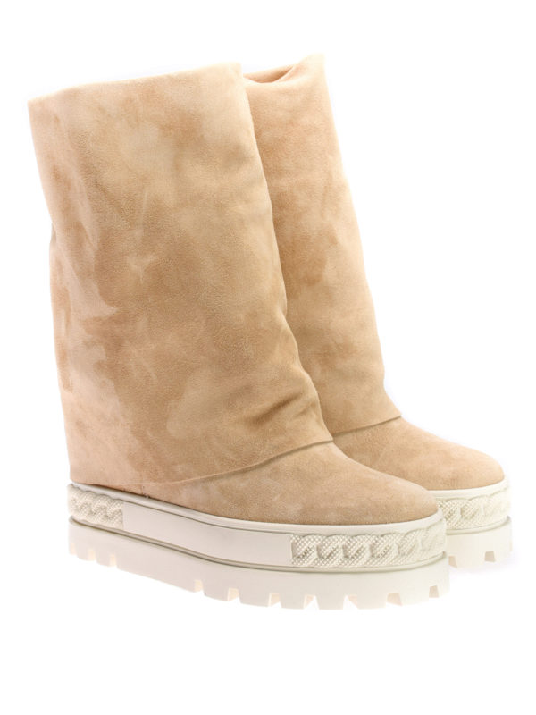 Casadei: stivali online - Stivali risvoltabili in camoscio