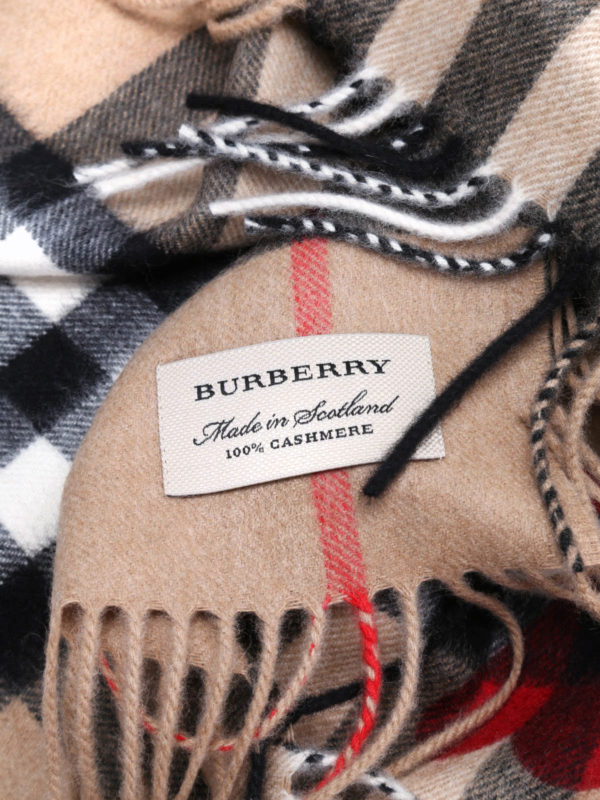 Karo-Herzen-Schal Aus Kaschmir shop online: BURBERRY