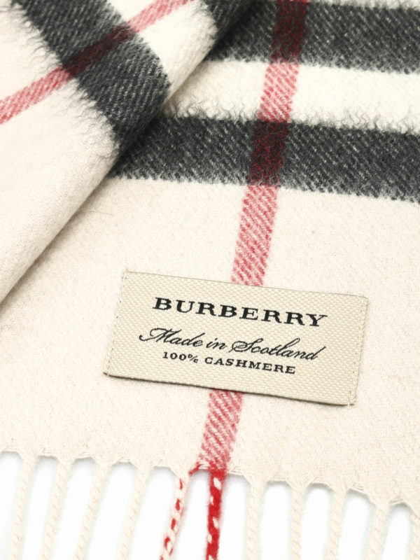Cashmere Check scarf shop online: BURBERRY
