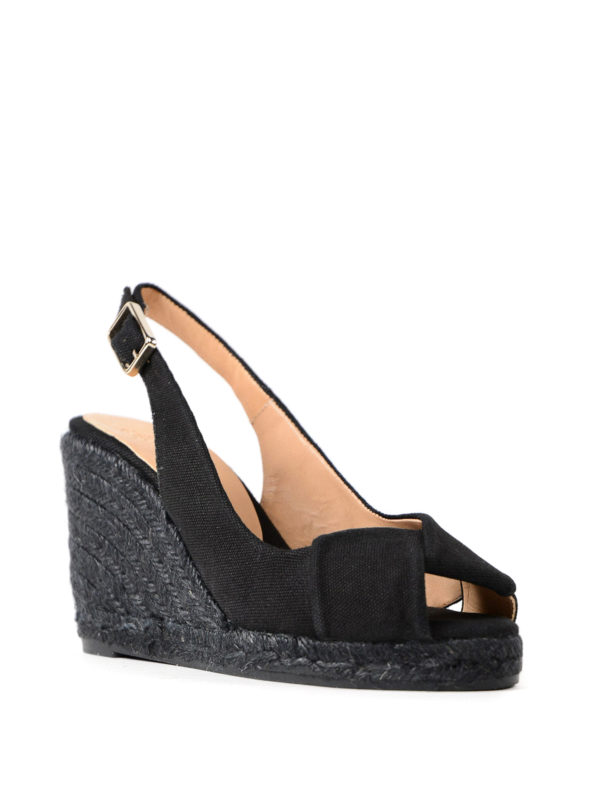 CASTANER: espadrilles online - Brianda black wedge espadrilles
