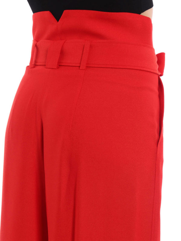 casual trousers shop online High waist crepe trousers
