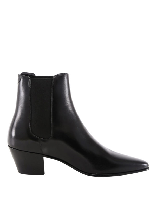 CELINE: ankle boots - Chelsea leather ankle boot