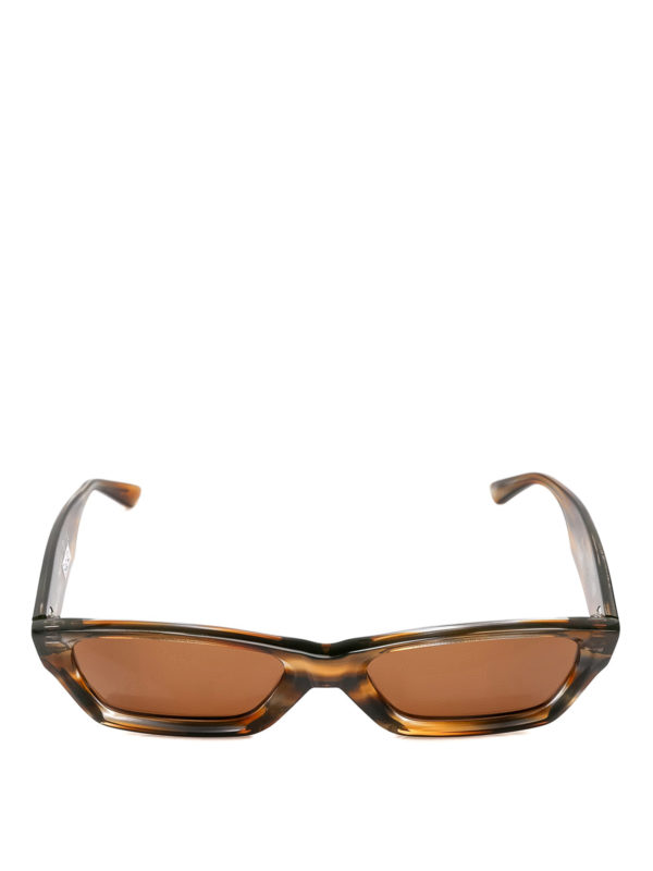 CELINE: sunglasses online - Brown small rectangular sunglasses