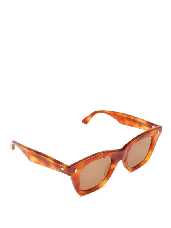 CELINE: sunglasses - Light tortoise squared sunglasses