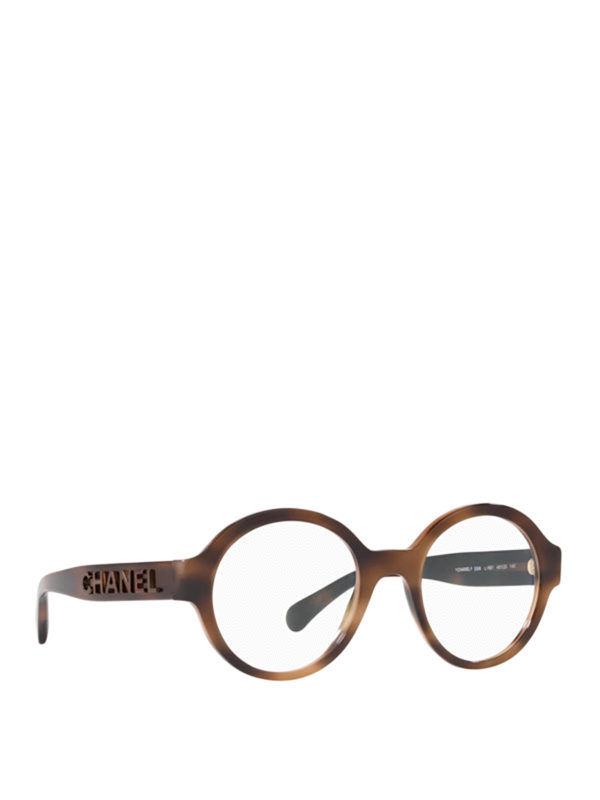 CHANEL: Glasses - Tortoiseshell acetate round eyeglasses
