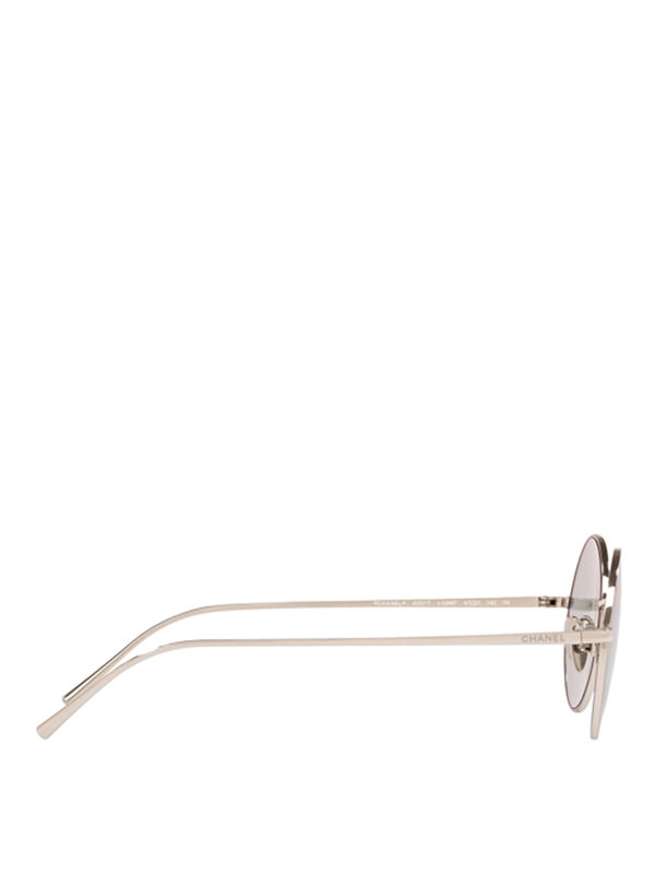 CHANEL: sunglasses online - Titanium round sunglasses