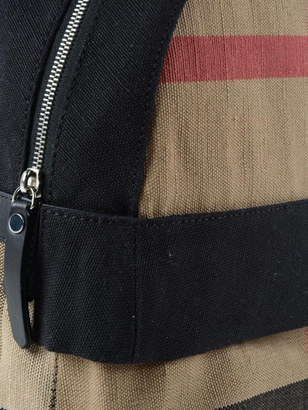 Check canvas backpack shop online: BURBERRY