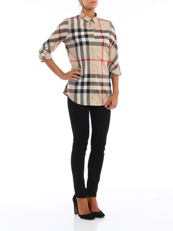 Camisa Marrón Para Mujer shop online: BURBERRY