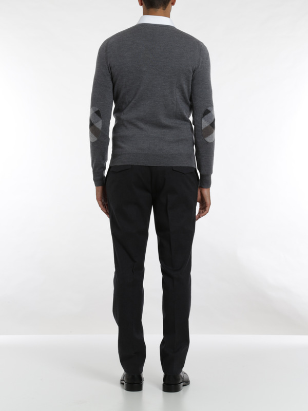 Check elbow patches pullover shop online: Burberry Brit