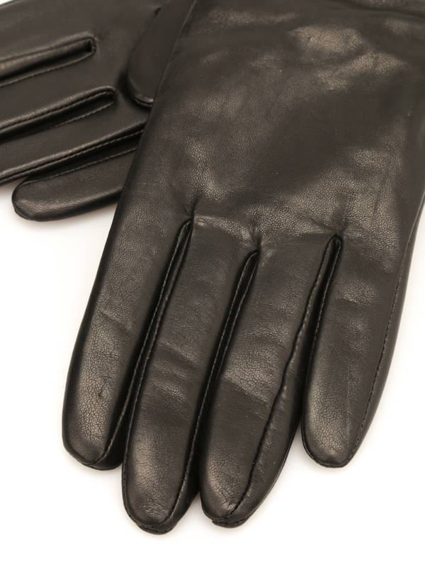 Check trim leather gloves shop online: BURBERRY