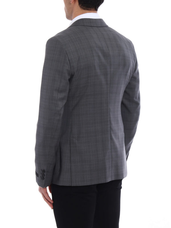 Check wool unstructured blazer shop online: PRADA