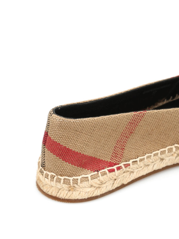 Checked canvas espadrilles shop online: BURBERRY