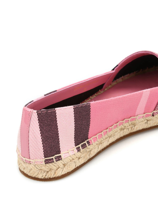 Checked canvas espadrilles shop online: BURBERRY