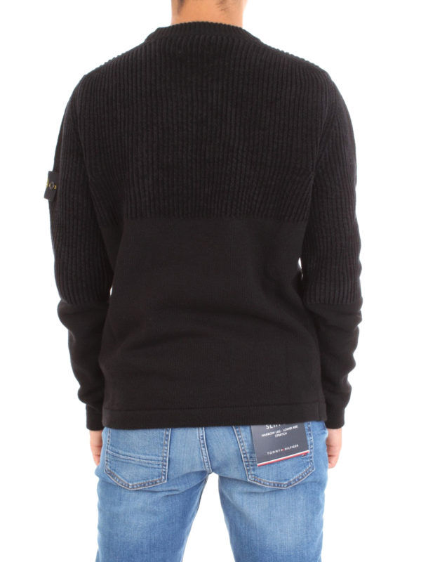 Chenille and wool sweater shop online: STONE ISLAND