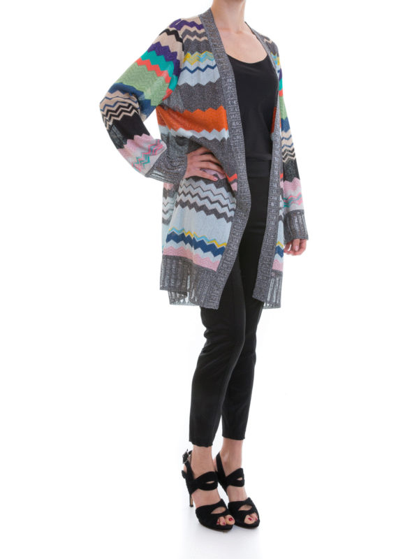 Chevron pattern open front cardigan shop online: MISSONI