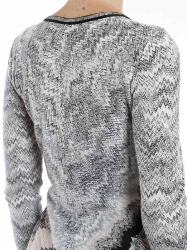 Chevron pattern wrap dress