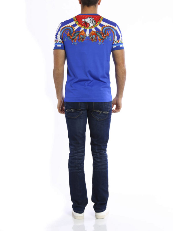 Chinese dragons print T-shirt shop online: DOLCE & GABBANA