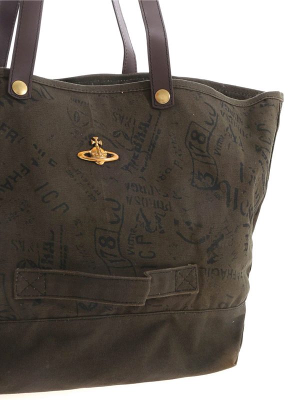 Totes bags Vivienne Westwood City Canvas tote bag in military green