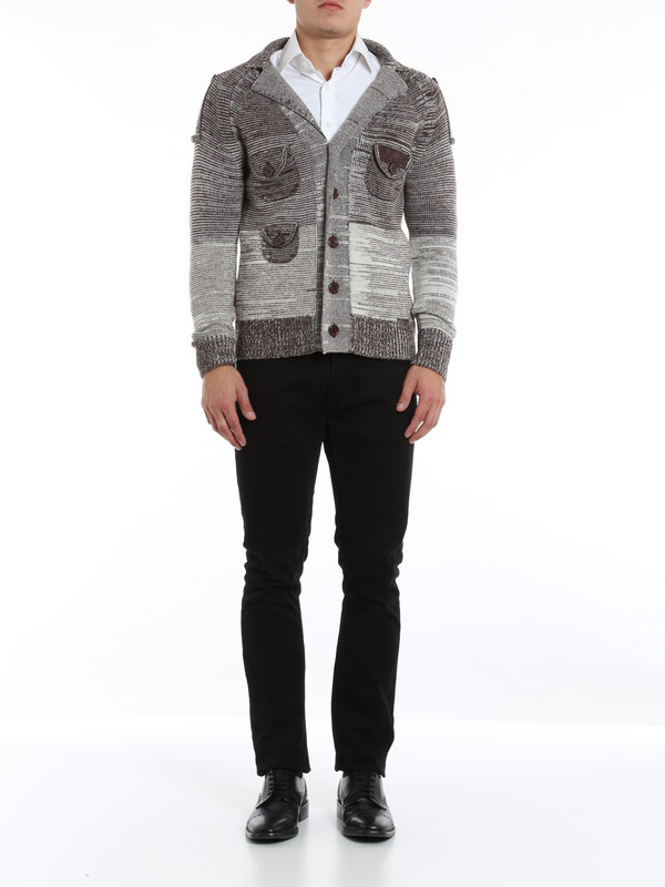 Class Roberto Cavalli: cardigans online - Marble effect cardigan
