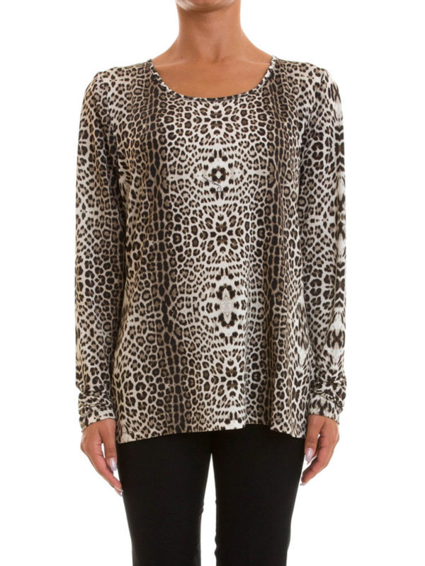Class Roberto Cavalli: t-shirts online - Animal print long sleeves T-shirt