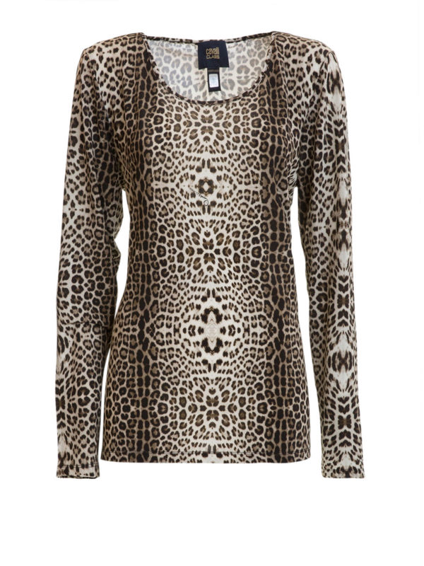 Class Roberto Cavalli: t-shirts - Animal print long sleeves T-shirt