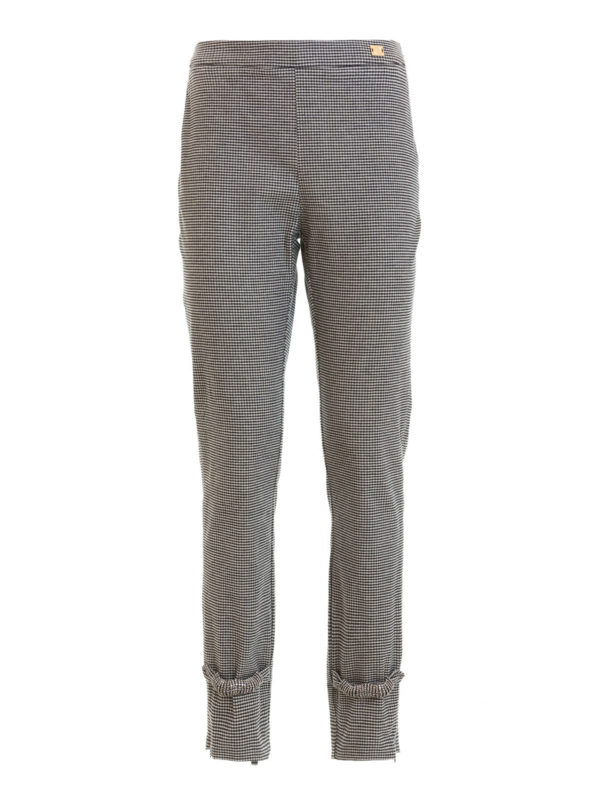 Class Roberto Cavalli: Tailored & Formal trousers - Vichy print cotton blend elegant trousers