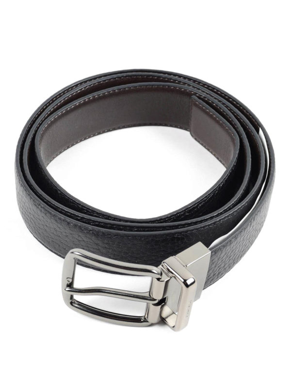 COACH: Cinturones - Cinturón Negro Para Hombre