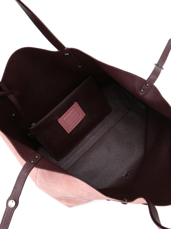 COACH buy online Expandable sides suede shopper