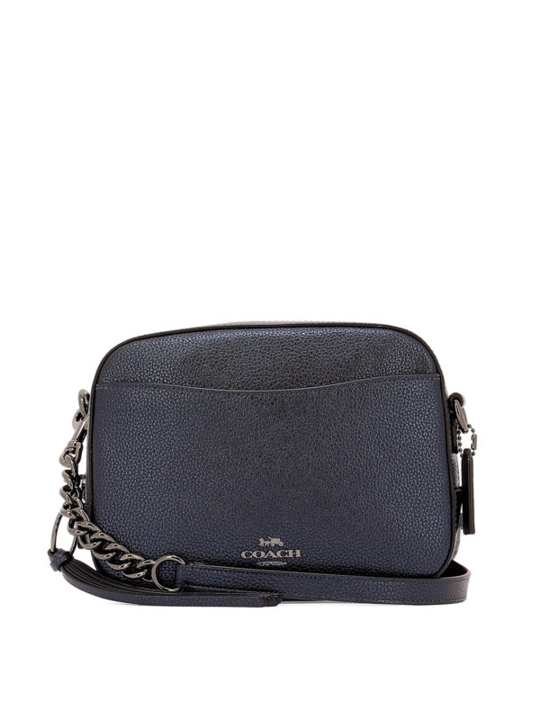 COACH: cross body bags - Metallic leather camera bag