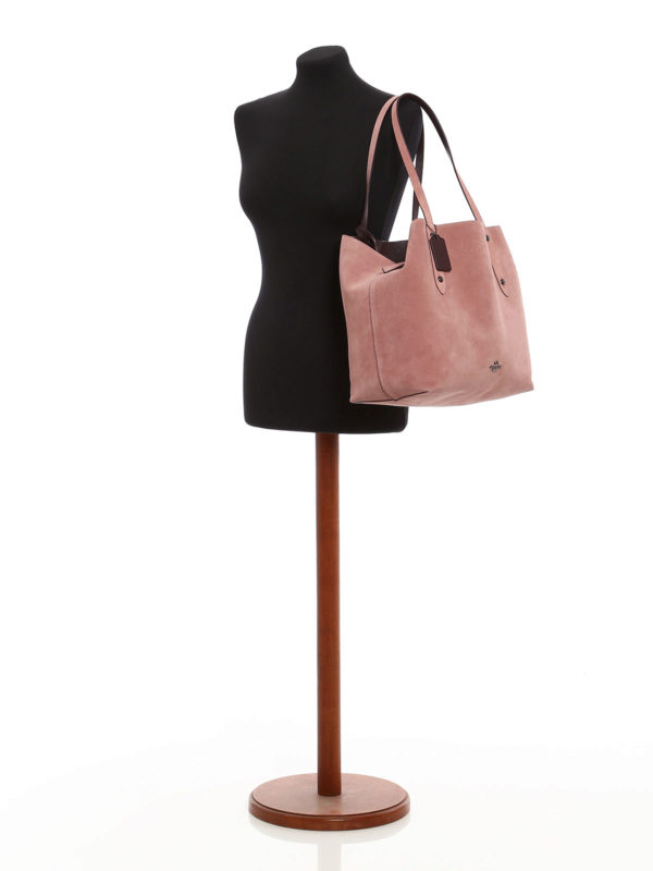 iKRIX COACH: Expandable sides suede shopper