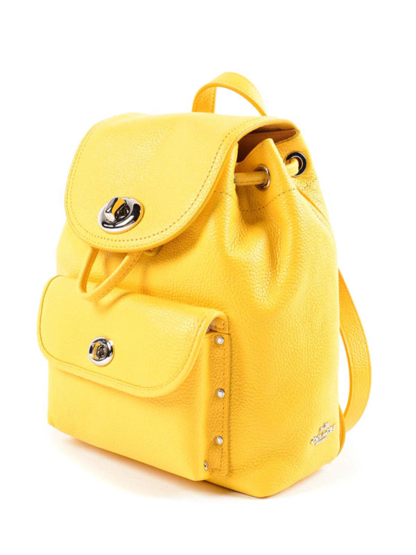 COACH: backpacks online - Mini turnlock leather backpack