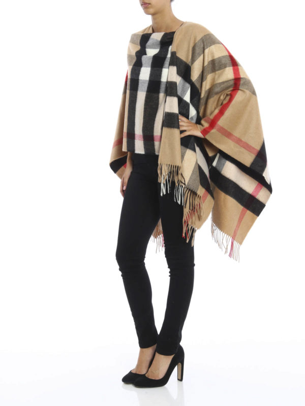 Cape & Poncho Fur Damen - Hellbraun shop online: BURBERRY