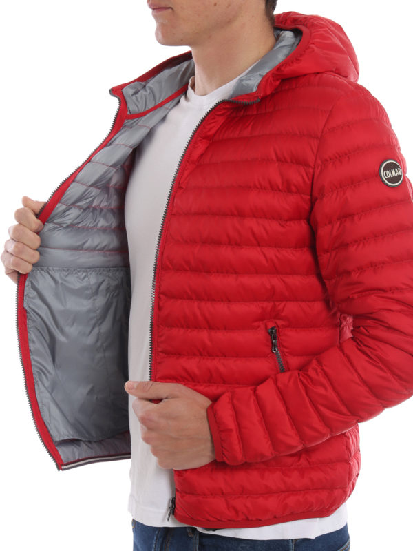 Colmar Originals buy online Red hooded spring puffer jacket