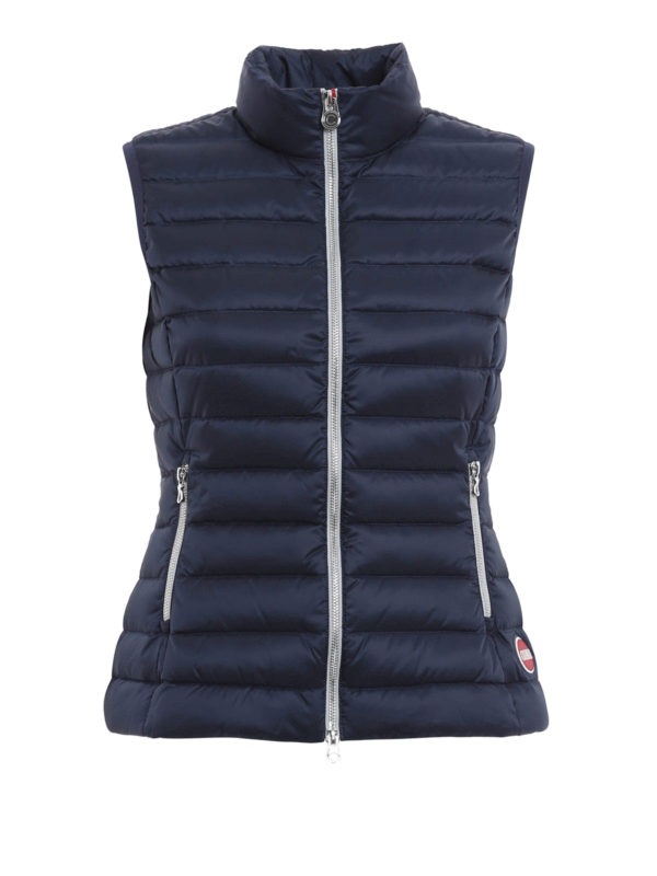 Colmar Originals: Kurze Daunenjacken - Weste Fur Damen - Blau