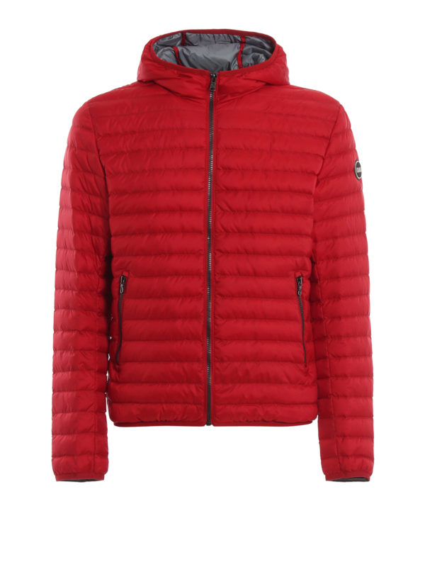 Colmar Originals: padded jackets - Red hooded spring puffer jacket