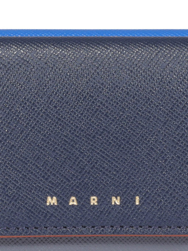 Color block saffiano wallet shop online: Marni