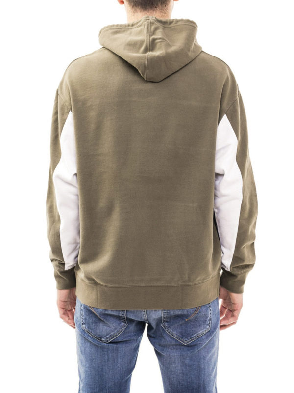 Colour block cotton hoodie shop online: LEVI