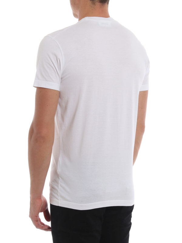 Coloured logo stripes basic T-shirt shop online: DSQUARED2