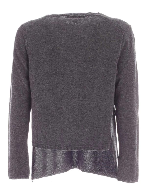 COMME DES GARCONS SHIRT: maglia collo rotondo online - Pullover grigio con ricamo 2020