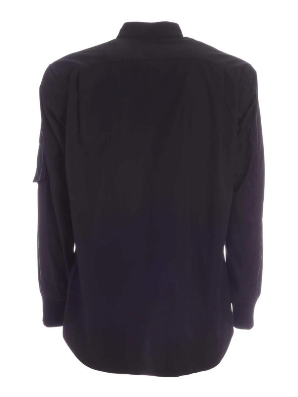 COMME DES GARCONS SHIRT: camicie online - Camicia nera con polsini in maglia