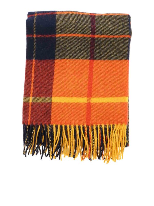 COMME DES GARCONS SHIRT: scarves - Checked pattern multicolor scarf
