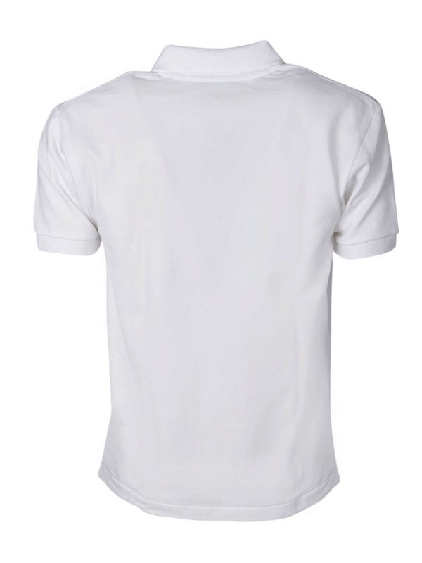 Comme des Garçons Play: polo shirts online - Heart cotton polo shirt in white