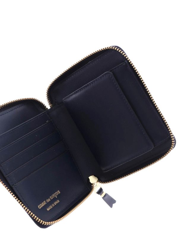 COMME DES GARÇONS WALLET buy online Navy blue Arecalf wallet