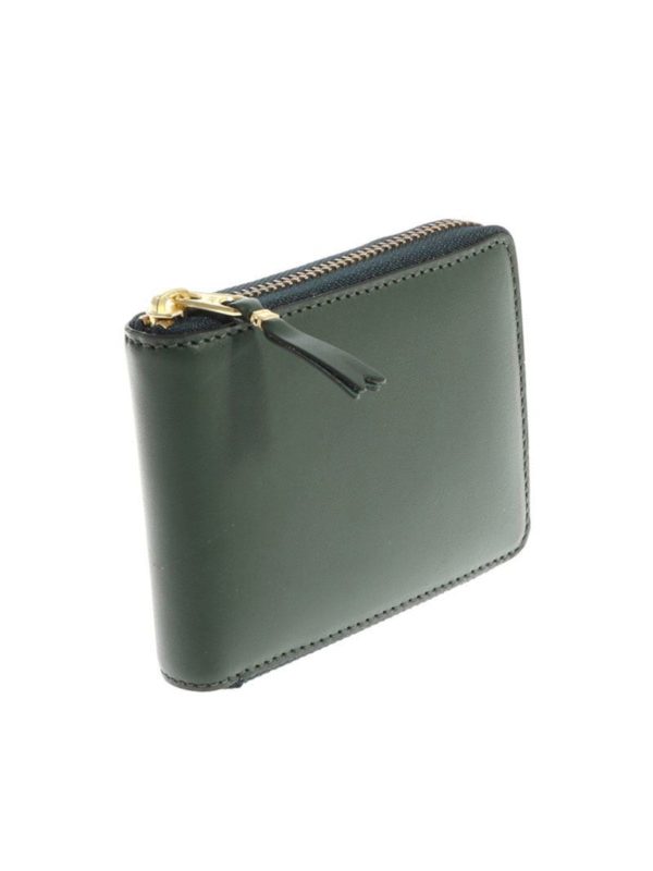 COMME DES GARÇONS WALLET: wallets & purses online - Bottle green color leather wallet
